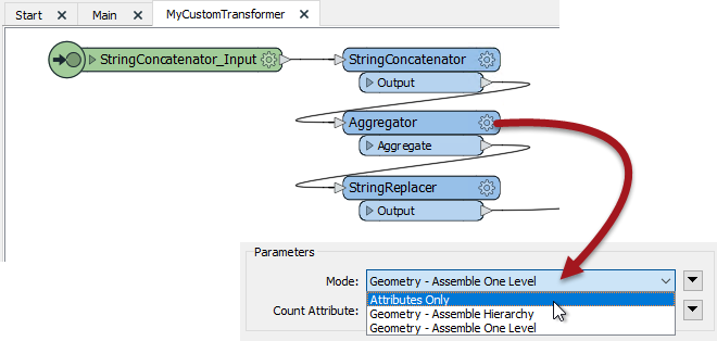Editing a reused custom transformer
